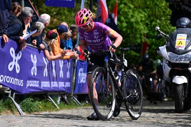 Brabantse Pijl Women 2025 cycling race OVERIJSE, BELGIUM - APRIL 18 : Schweikart Aileen (GER) of BePink - Imatra - Bongioanni during the Women Elite UCI 1.Pro 65th Flanders Classics Brabantse Pijl Women cycling race with start in Beersel and finish in Overijse (125,7 km) on April 18, 2025 in Overijse, Belgium, 18 04 2025 ( Motordriver Serge Seynaeve & Overijse Belgium  Copyright: xTomasxSiskx