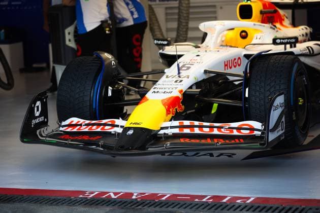 F1 - SAUDI ARABIAN GRAND PRIX 2025 Visa Cash App RB F1 Team, mechanical detail front wing during the Formula 1 STC Saudi Arabian Grand Prix 2025, 5th round of the 2025 FIA Formula One World Championship, WM, Weltmeisterschaft from April 18 to 20, 2025 on the Jeddah Corniche Circuit, in Jeddah, Saudi Arabia - JeddahSaudi Arabia  Copyright: xANTONINxVINCENTx