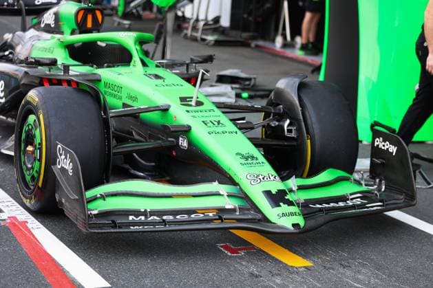 F1 - SAUDI ARABIAN GRAND PRIX 2025 Stake F1 Team Kick C45, mechanical detail front wing during the Formula 1 STC Saudi Arabian Grand Prix 2025, 5th round of the 2025 FIA Formula One World Championship, WM, Weltmeisterschaft from April 18 to 20, 2025 on the Jeddah Corniche Circuit, in Jeddah, Saudi Arabia - JeddahSaudi Arabia  Copyright: xANTONINxVINCENTx