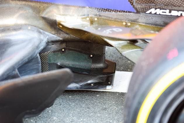 F1 - SAUDI ARABIAN GRAND PRIX 2025 McLaren F1 Team MCL39, mechanical detail floor entry, skid block during the Formula 1 STC Saudi Arabian Grand Prix 2025, 5th round of the 2025 FIA Formula One World Championship, WM, Weltmeisterschaft from April 18 to 20, 2025 on the Jeddah Corniche Circuit, in Jeddah, Saudi Arabia - JeddahSaudi Arabia  Copyright: xANTONINxVINCENTx