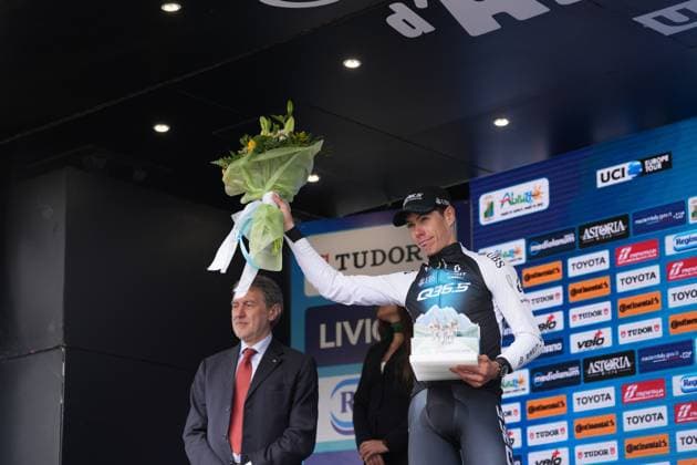 De La Cruz Melgarejo David Of Q36.5 Pro Cycling Team 2nd place during the Giro d™Abruzzo, final stage from Corropoli to Isola del Gran Sasso (Santuario di San Gabriele (164 km) - Abruzzo, Italy - Friday, April 18, 2025. - cycling .  Copyright: xMassimoxPaolone LaPressex