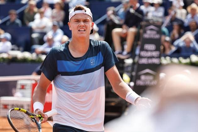 Holger Rune (DEN), APRIL18, 2025 - Tennis : Holger Rune during singles Quarter-final match against Casper Ruud on the Barcelona Open Banc Sabadell tennis tournament at the Real Club de Tenis de Barcelona in Barcelona, Spain. Noxthirdxpartyxsales  (288009477)