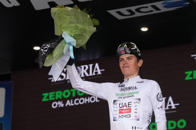 Torres Arias Pablo Of Uae Team Emirates Xrg during the Giro d™Abruzzo, final stage from Corropoli to Isola del Gran Sasso (Santuario di San Gabriele (164 km) - Abruzzo, Italy - Friday, April 18, 2025. - cycling .  Copyright: xMassimoxPaolone LaPressex