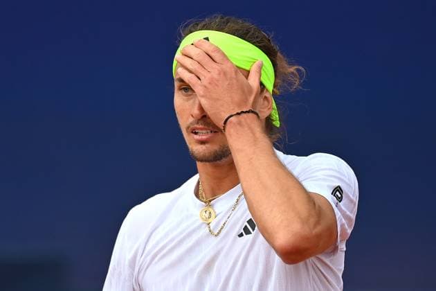 Alexander ZVEREV GER , disappointment,frustration,disappointed,frustrated,dejected,action,single image,cropped single subject,portrait,portrait tennis BMW Open 2025 from 12 04 20 04 2025