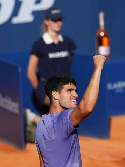 Barcelona, Spain, Barcelona Open Banc Sabadell 2025, ATP, Tennis Herren 500 match, Quarter-Finals between Carlos Alcaraz and Alex de Minaur, Real Club de Tenis Barcelona, Barcelona, Spain, 18 abril 2025 Copyright: xBaguxBlancox xPressinphotox