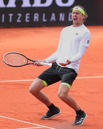 Alexander Zverev cheers after the win, jubilation, joy, emotion Tennis BMW Open 2025 ATP 500 MTTC Iphitos Munich Germany 18 April 2025 Copyright: xJuergenxHasenkopfx