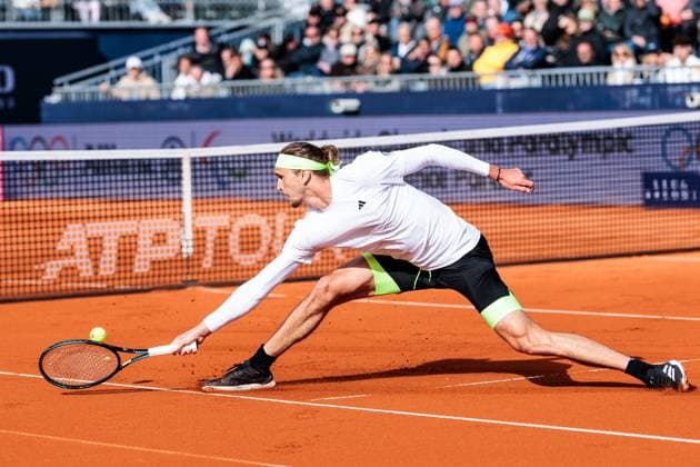 BMW Open Munich ATP 500 18 04 2025 Alexander Zverev Germany in match against Tallon Griekspoor Netherlands BMW Open by Bitpanda Munich ATP 500 Day 7, Munich, MTTC Iphitos on 18 04 2025 Copyright: xBEAUTIFULxSPORTS Wunderlx