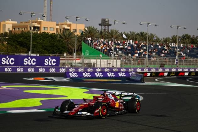 F1 Grand Prix Of Saudi Arabia: Practice Charles Leclerc of Monaco drives the (16) Ferrari SF-25 during the first practice ahead of the F1 Grand Prix of Saudi Arabia at Jeddah Corniche Circuit in Jeddah, Saudi Arabia, on April 18, 2025. Jeddah Mecca Saudi Arabia  Copyright: xPaddockerx originalFilename:paddocker-f1grandp250418_np6CJ.jpg