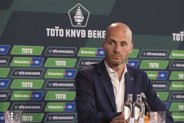 ZEIST, KNVB Campus, 18-04-2025 , season 2024 2025 , Dutch TOTO KNVB Beker. Pre Cup Final press conference, PK, Pressekonferenz before the match between AZ and Go Ahead Eagles, GA Eagles trainer coach Paul Simonis Pre Cup Final Press Conference  x28808679x Copyright: