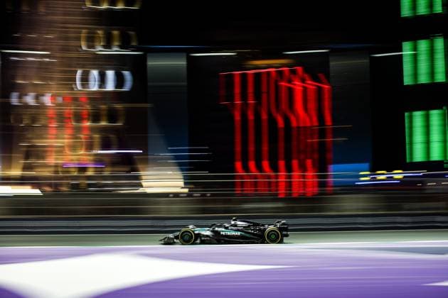 F1 - SAUDI ARABIAN GRAND PRIX 2025 12 KIMI ANTONELLI Andrea (ita), Mercedes AMG F1 Team W16, action during the Formula 1 STC Saudi Arabian Grand Prix 2025, 5th round of the 2025 FIA Formula One World Championship, WM, Weltmeisterschaft from April 18 to 20, 2025 on the Jeddah Corniche Circuit, in Jeddah, Saudi Arabia - JeddahSaudi Arabia  Copyright: xXavixBonillax