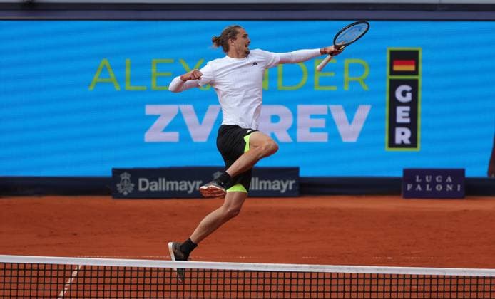 18 04 2025, BMW Open MTTC Iphitos ATP Tour 500, Munich, Tennis, Sport, in the picture Alexander Zverev GER winner against Griespoor NED