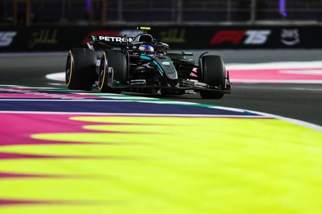F1 - SAUDI ARABIAN GRAND PRIX 2025 12 KIMI ANTONELLI Andrea (ita), Mercedes AMG F1 Team W16, action during the Formula 1 STC Saudi Arabian Grand Prix 2025, 5th round of the 2025 FIA Formula One World Championship, WM, Weltmeisterschaft from April 18 to 20, 2025 on the Jeddah Corniche Circuit, in Jeddah, Saudi Arabia - JeddahSaudi Arabia  Copyright: xANTONINxVINCENTx