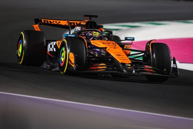 F1 - SAUDI ARABIAN GRAND PRIX 2025 81 PIASTRI Oscar (aus), McLaren F1 Team MCL39, action during the Formula 1 STC Saudi Arabian Grand Prix 2025, 5th round of the 2025 FIA Formula One World Championship, WM, Weltmeisterschaft from April 18 to 20, 2025 on the Jeddah Corniche Circuit, in Jeddah, Saudi Arabia - JeddahSaudi Arabia  Copyright: xANTONINxVINCENTx