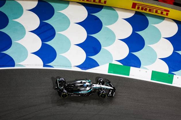 F1 - SAUDI ARABIAN GRAND PRIX 2025 63 RUSSELL George (gbr), Mercedes AMG F1 Team W16, action during the Formula 1 STC Saudi Arabian Grand Prix 2025, 5th round of the 2025 FIA Formula One World Championship, WM, Weltmeisterschaft from April 18 to 20, 2025 on the Jeddah Corniche Circuit, in Jeddah, Saudi Arabia - JeddahSaudi Arabia  Copyright: xFLORENTxGOODENx