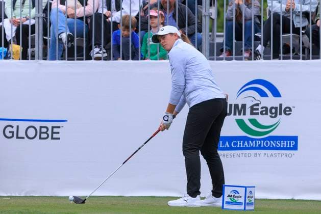 April 18, 2025, Tarzana, California, USA: Lauren Coughlin during round two of the JM Eagle LA Championship presented by Plastpro Friday April 18, 2025 at El Caballero Country Club in Tarzana, California. JAVIER ROJAS PI Tarzana USA - ZUMAp124 20250418_zaa_p124_004 Copyright: xJavierxRojasx