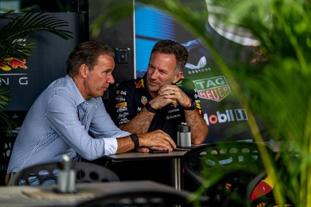 JEDDAH CORNICHE CIRCUIT, SAUDI ARABIA - APRIL 18: Christian Horner, Red Bull Racing RB21 from the United Kingdom during the Saudi Arabian Grand Prix at Jeddah Corniche Circuit on Friday April 18, 2025 in Jeddah, Saudi Arabia (Photo by Michael Potts BSR Agency)