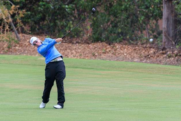 April 18, 2025, Tarzana, California, USA: Alena Sharp makes a fairway shot during the second round of the JM Eagle LA Championship presented by Plastpro on Friday April 18, 2025 at El Caballero Country Club in Tarzana, California. ARIANA RUIZ PI Tarzana USA - ZUMAp124 20250418_zaa_p124_050 Copyright: xArianaxRuizx