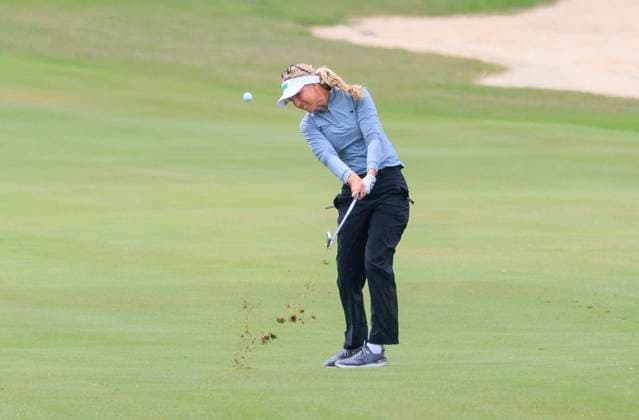 Sport Bilder des Tages April 18, 2025, Tarzana, California, USA: Sophia Popov during round two of the JM Eagle LA Championship presented by Plastpro Friday April 18, 2025 at El Caballero Country Club in Tarzana, California. JAVIER ROJAS PI Tarzana USA - ZUMAp124 20250418_zaa_p124_084 Copyright: xJavierxRojasx