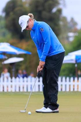 April 18, 2025, Tarzana, California, USA: Alena Sharp during round two of the JM Eagle LA Championship presented by Plastpro Friday April 18, 2025 at El Caballero Country Club in Tarzana, California. JAVIER ROJAS PI Tarzana USA - ZUMAp124 20250418_zaa_p124_092 Copyright: xJavierxRojasx