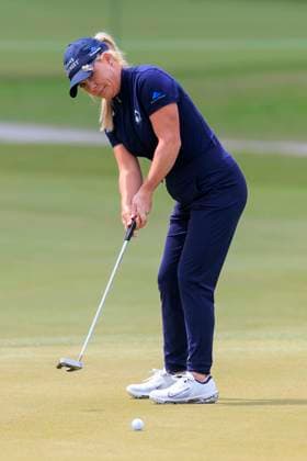 April 18, 2025, Tarzana, California, USA: Dani Holmqvist during round two of the JM Eagle LA Championship presented by Plastpro Friday April 18, 2025 at El Caballero Country Club in Tarzana, California. JAVIER ROJAS PI Tarzana USA - ZUMAp124 20250418_zaa_p124_106 Copyright: xJavierxRojasx