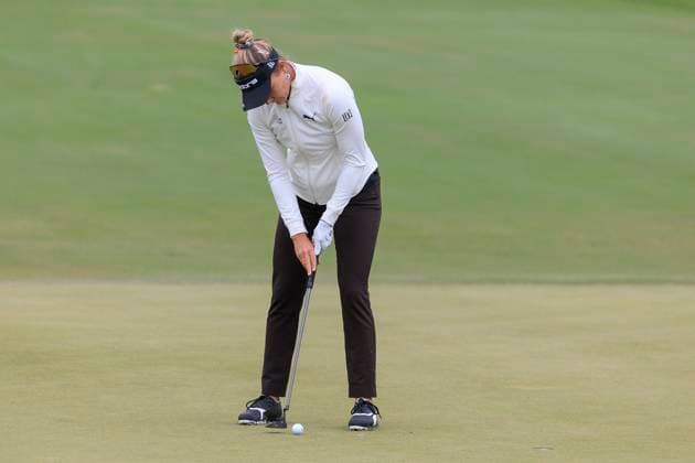 April 18, 2025, Tarzana, California, USA: Lexi Thompson during round two of the JM Eagle LA Championship presented by Plastpro Friday April 18, 2025 at El Caballero Country Club in Tarzana, California. JAVIER ROJAS PI Tarzana USA - ZUMAp124 20250418_zaa_p124_118 Copyright: xJavierxRojasx