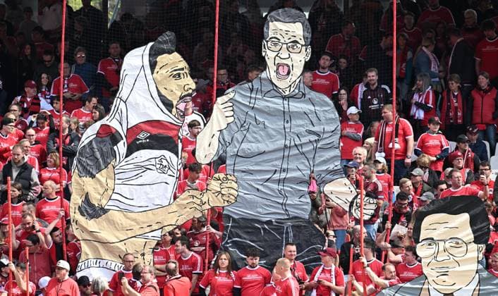 19 04 2024 Soccer Season 2024 2025 2 Soccer Bundesliga 30 Matchday 1 FC Nürnberg FCN Club SC Paderborn 07 SCP Sportfoto Zink xwoxzix DFL regulations prohibit any use of photographs as image sequences and or quasi video only for editorial use Part of the choreo choreography Fans Fanblock Clubfans