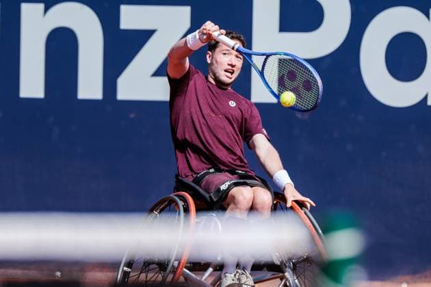 BMW Open Munich ATP 500 19 04 2025 Allianz Para Trophy Final Alfie Hewett Great Britain in match against Gustavo Fernandez Argentina BMW Open by Bitpanda Munich ATP 500 Day 8, Munich, MTTC Iphitos on 19 04 2025 Copyright: xBEAUTIFULxSPORTS Wunderlx