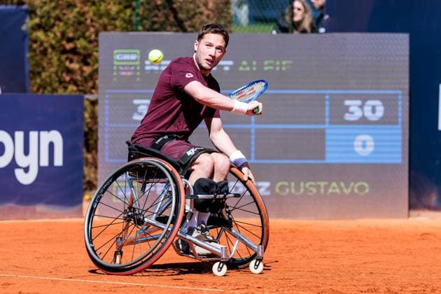 BMW Open Munich ATP 500 19 04 2025 Allianz Para Trophy Final Alfie Hewett Great Britain in match against Gustavo Fernandez Argentina BMW Open by Bitpanda Munich ATP 500 Day 8, Munich, MTTC Iphitos on 19 04 2025 Copyright: xBEAUTIFULxSPORTS Wunderlx