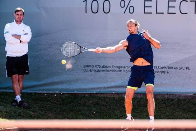 BMW Open Munich ATP 500 19 04 2025 Training Alexander Zverev Germany BMW Open by Bitpanda Munich ATP 500 Day 8, Munich, MTTC Iphitos on 19 04 2025 Copyright: xBEAUTIFULxSPORTS Wunderlx