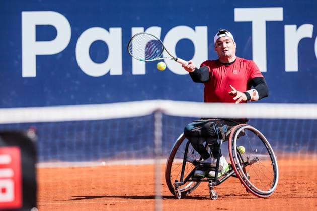 BMW Open Munich ATP 500 19 04 2025 Allianz Para Trophy Final Gustavo Fernandez Argentina in match against Alfie Hewett Great Britain BMW Open by Bitpanda Munich ATP 500 Day 8, Munich, MTTC Iphitos on 19 04 2025 Copyright: xBEAUTIFULxSPORTS Wunderlx