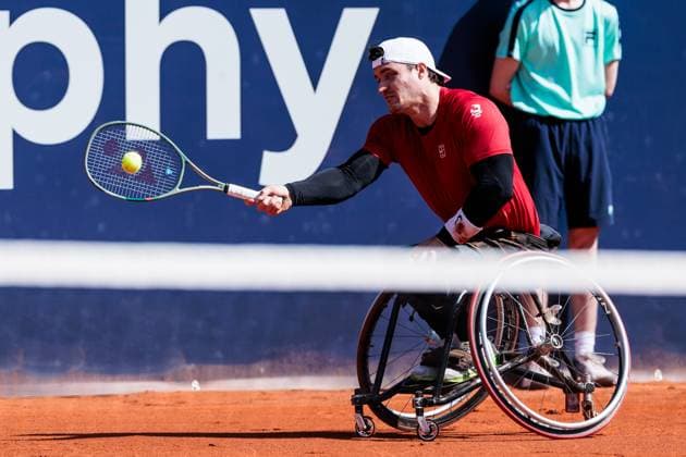 BMW Open Munich ATP 500 19 04 2025 Allianz Para Trophy Final Gustavo Fernandez Argentina in match against Alfie Hewett Great Britain BMW Open by Bitpanda Munich ATP 500 Day 8, Munich, MTTC Iphitos on 19 04 2025 Copyright: xBEAUTIFULxSPORTS Wunderlx