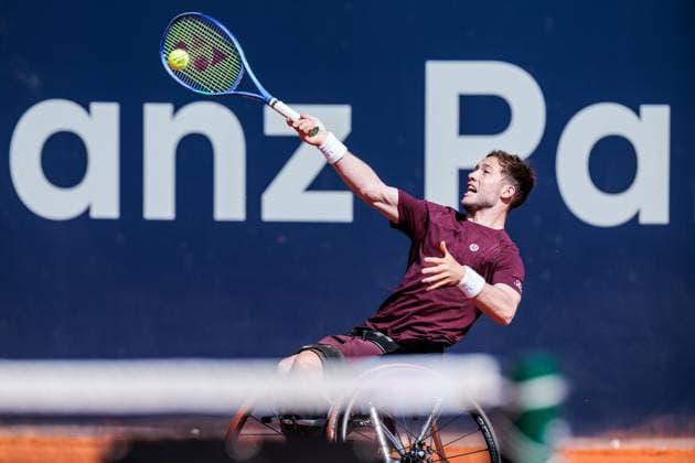 BMW Open Munich ATP 500 19 04 2025 Allianz Para Trophy Final Alfie Hewett Great Britain in match against Gustavo Fernandez Argentina BMW Open by Bitpanda Munich ATP 500 Day 8, Munich, MTTC Iphitos on 19 04 2025 Copyright: xBEAUTIFULxSPORTS Wunderlx
