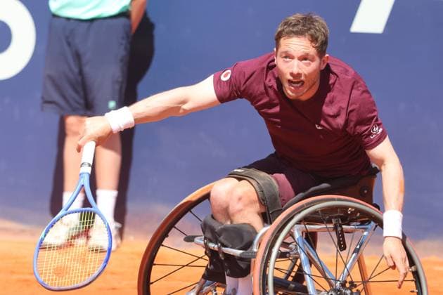Alfie Hewett GBR Wheelchair Tennis, Allianz Para Trophy at the BMW Open, Portraet, Portrait, Wheelchair Tennis, Playing against Gustavo Fernandez Tennis BMW Open by Bitpanda ATP 500 Munich 19 04 2025 PHOTO Mladen Lackovic LakoPress