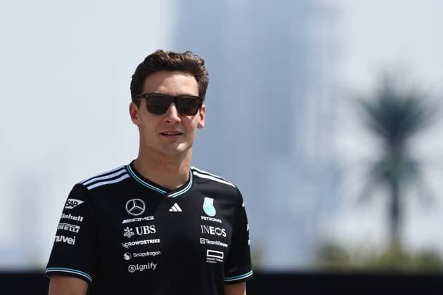 F1 Saudi Arabian Grand Prix 2025 Practice 3 George Russell of Mercedes before third practice ahead of the Formula 1 Saudi Arabian Grand Prix at Jeddah Corniche Circuit in Jeddah, Saudi Arabia on April 19, 2025. Jeddah Saudi Arabia  Copyright: xJakubxPorzyckix originalFilename:porzycki-f1saudia250419_npVfr.jpg