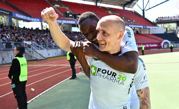 19 04 2024 Soccer Season 2024 2025 2 Soccer Bundesliga 30 Matchday 1 FC Nürnberg FCN Club SC Paderborn 07 SCP Sportfoto Zink xwoxzix DFL regulations prohibit any use of photographs as image sequences and or quasi video only for editorial use Torjubel Jubel nach Treffer Tor Torschuß zum 1 3 durch Sven Michel 11, SC Paderborn 07 Sven Michel 11, SC Paderborn 07 Ilyas Ansah 29, SC Paderborn 07