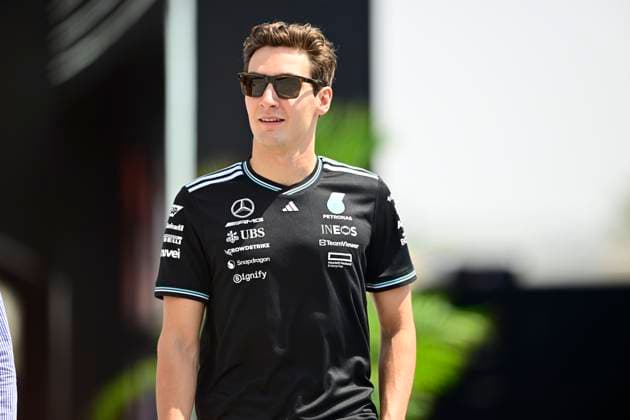 F1 Grand Prix of Saudi Arabia - Qualifying George Russell of Mercedes-AMG Petronas chats during the qualifying of the Saudi Arabia GP, the 5th round of the Formula 1 World Championship, WM, Weltmeisterschaft at Jeddah Corniche Circuit in Jeddah, Saudi Arabia, on April 19, 2025. Jeddah Saudia Arabia  Copyright: xAndreaxDiodatox originalFilename:diodato-f1saudia250419_npCz9.jpg