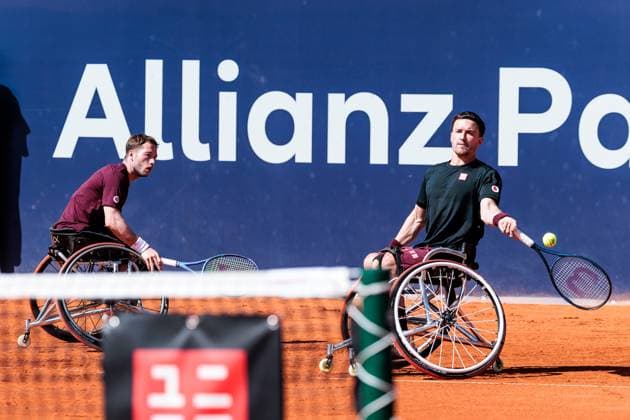 BMW Open Munich ATP 500 19 04 2025 Allianz Para Trophy Final Alfie Hewett Great Britain and Gordon Reid Great Britain in doubles against Joachim Gerard Belgium and Maikel Scheffers Netherlands BMW Open by Bitpanda Munich ATP 500 Day 8, Munich, MTTC Iphitos on 19 04 2025 Copyright: xBEAUTIFULxSPORTS Wunderlx