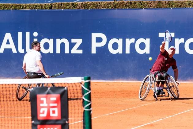 BMW Open Munich ATP 500 19 04 2025 Allianz Para Trophy Final Joachim Gerard Belgium and Maikel Scheffers Netherlands in doubles against Alfie Hewett Great Britain and Gordon Reid Great Britain BMW Open by Bitpanda Munich ATP 500 Day 8, Munich, MTTC Iphitos on 19 04 2025 Copyright: xBEAUTIFULxSPORTS Wunderlx