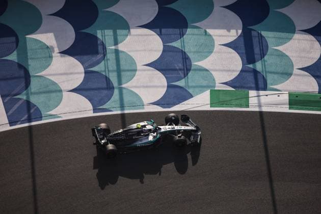 F1 - SAUDI ARABIAN GRAND PRIX 2025 12 KIMI ANTONELLI Andrea (ita), Mercedes AMG F1 Team W16, action during the Formula 1 STC Saudi Arabian Grand Prix 2025, 5th round of the 2025 FIA Formula One World Championship, WM, Weltmeisterschaft from April 18 to 20, 2025 on the Jeddah Corniche Circuit, in Jeddah, Saudi Arabia - JeddahSaudi Arabia  Copyright: xXavixBonillax