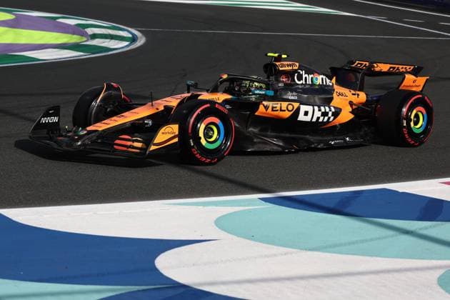 F1 Saudi Arabian Grand Prix 2025 Practice 3 Lando Norris of McLaren during third practice ahead of the Formula 1 Saudi Arabian Grand Prix at Jeddah Corniche Circuit in Jeddah, Saudi Arabia on April 19, 2025. Jeddah Saudi Arabia  Copyright: xJakubxPorzyckix originalFilename:porzycki-f1saudia250419_npmiP.jpg