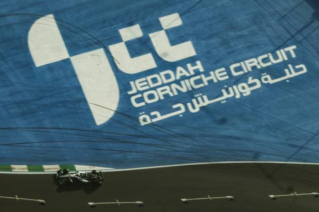63 George Russell, Mercedes AMG Petronas Formula One Team F1 Grand Prix of Saudi Arabia at Jeddah Corniche Circuit Photo by HOCH ZWEI Jeddah Saudi Arabia
