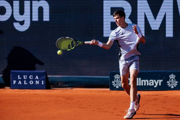BMW Open Munich ATP 500 19 04 2025 Fabian Marozsan Hungary in match against Alexander Zverev Germany , Semifinal BMW Open by Bitpanda Munich ATP 500 Day 8, Munich, MTTC Iphitos on 19 04 2025 Copyright: xBEAUTIFULxSPORTS Wunderlx