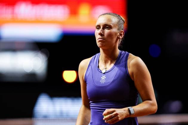 in the picture Elise Mertens Aryna Sabalenka vs Elise Mertens BEL GER, Porsche Tennis Grand Prix GP Stuttgart 2025, WTA500, 19 04 2025 GER, Porsche Tennis Grand Prix GP Stuttgart 2025, WTA500, 19 04 2025 Stuttgart Copyright: xEibner-Pressefoto RogerxBuerkex EP