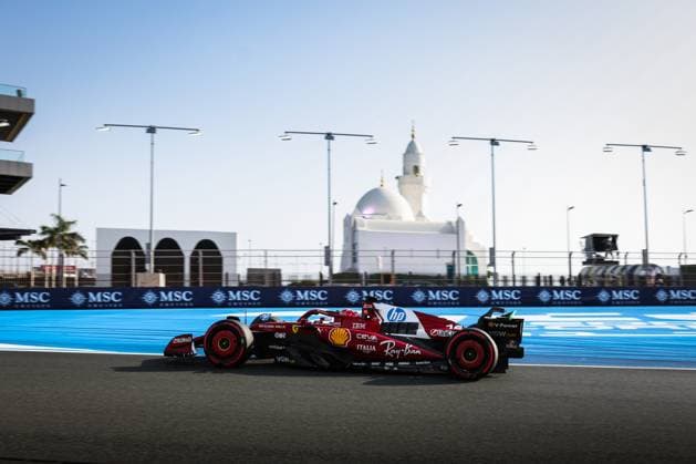 F1 - SAUDI ARABIAN GRAND PRIX 2025 16 LECLERC Charles (mco), Scuderia Ferrari SF-25, action during the Formula 1 STC Saudi Arabian Grand Prix 2025, 5th round of the 2025 FIA Formula One World Championship, WM, Weltmeisterschaft from April 18 to 20, 2025 on the Jeddah Corniche Circuit, in Jeddah, Saudi Arabia - JeddahSaudi Arabia  Copyright: xANTONINxVINCENTx