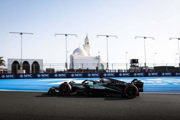 F1 - SAUDI ARABIAN GRAND PRIX 2025 63 RUSSELL George (gbr), Mercedes AMG F1 Team W16, action during the Formula 1 STC Saudi Arabian Grand Prix 2025, 5th round of the 2025 FIA Formula One World Championship, WM, Weltmeisterschaft from April 18 to 20, 2025 on the Jeddah Corniche Circuit, in Jeddah, Saudi Arabia - JeddahSaudi Arabia  Copyright: xANTONINxVINCENTx