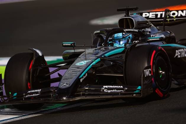 F1 - SAUDI ARABIAN GRAND PRIX 2025 63 RUSSELL George (gbr), Mercedes AMG F1 Team W16, action during the Formula 1 STC Saudi Arabian Grand Prix 2025, 5th round of the 2025 FIA Formula One World Championship, WM, Weltmeisterschaft from April 18 to 20, 2025 on the Jeddah Corniche Circuit, in Jeddah, Saudi Arabia - JeddahSaudi Arabia  Copyright: xANTONINxVINCENTx