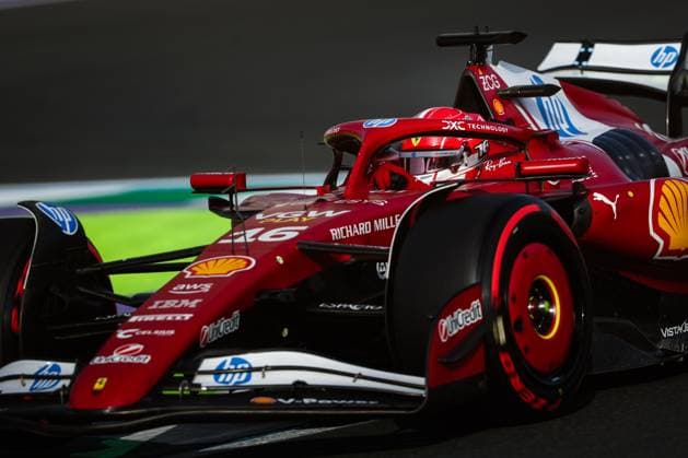F1 - SAUDI ARABIAN GRAND PRIX 2025 16 LECLERC Charles (mco), Scuderia Ferrari SF-25, action during the Formula 1 STC Saudi Arabian Grand Prix 2025, 5th round of the 2025 FIA Formula One World Championship, WM, Weltmeisterschaft from April 18 to 20, 2025 on the Jeddah Corniche Circuit, in Jeddah, Saudi Arabia - JeddahSaudi Arabia  Copyright: xANTONINxVINCENTx