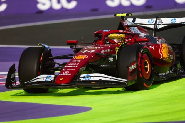 F1 - SAUDI ARABIAN GRAND PRIX 2025 44 HAMILTON Lewis (gbr), Scuderia Ferrari SF-25, action during the Formula 1 STC Saudi Arabian Grand Prix 2025, 5th round of the 2025 FIA Formula One World Championship, WM, Weltmeisterschaft from April 18 to 20, 2025 on the Jeddah Corniche Circuit, in Jeddah, Saudi Arabia - JeddahSaudi Arabia  Copyright: xANTONINxVINCENTx