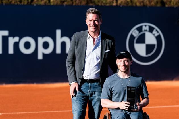 BMW Open Munich ATP 500 19 04 2025 Award ceremony of the Allianz Para Trophy winner in singles Alfie Hewett Great Britain BMW Open by Bitpanda Munich ATP 500 Day 8, Munich, MTTC Iphitos on 19 04 2025 Copyright: xBEAUTIFULxSPORTS Wunderlx