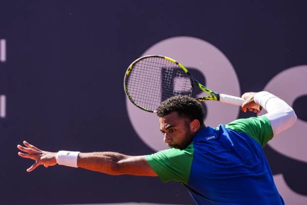 April 19, 2025, Barcelona, Barcelona, Spain: Arthur Fils of France during the semifinals between Carlos Alcaraz of Spain on Barcelona Open Banc Sabadell Trofeo Conde de Godo on April 19, 2025 in Barcelona, Spain. Barcelona Spain - ZUMAs316 20250419_znp_s316_082 Copyright: xMartixSeguraxRamonedax